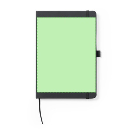 Bloc Notes Personnalisé Éco-responsable Xeria Matières : PU Couleurs : noir cadeau collaborateur premium