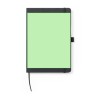 Bloc Notes Personnalisé Éco-responsable Xeria Matières : PU Couleurs : noir cadeau collaborateur premium