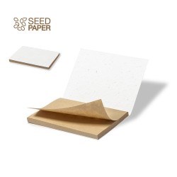Bloc Notes Éco-responsable Ensemencé Personnalisé Zomek - Papeterie pas cher Couleurs : blanc 2