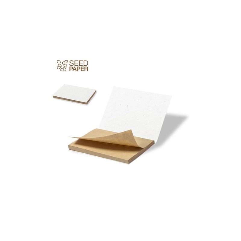 Bloc Notes Éco-responsable Ensemencé Personnalisé Zomek - Papeterie pas cher Couleurs : blanc personnalisable avec votre logo