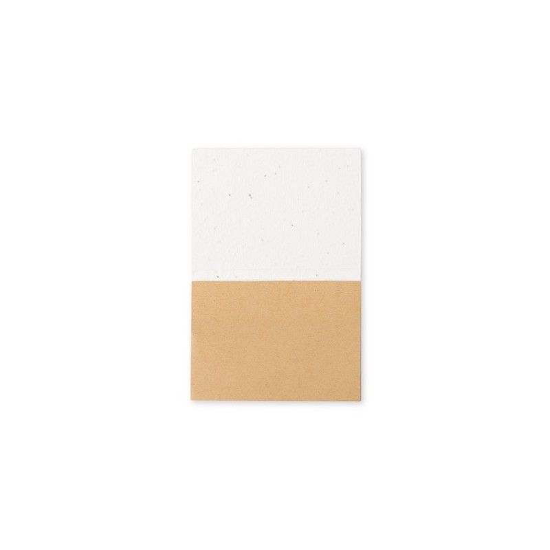 Bloc Notes Éco-responsable Ensemencé Personnalisé Zomek - Papeterie pas cher Couleurs : blanc goodies publicitaire événementiel