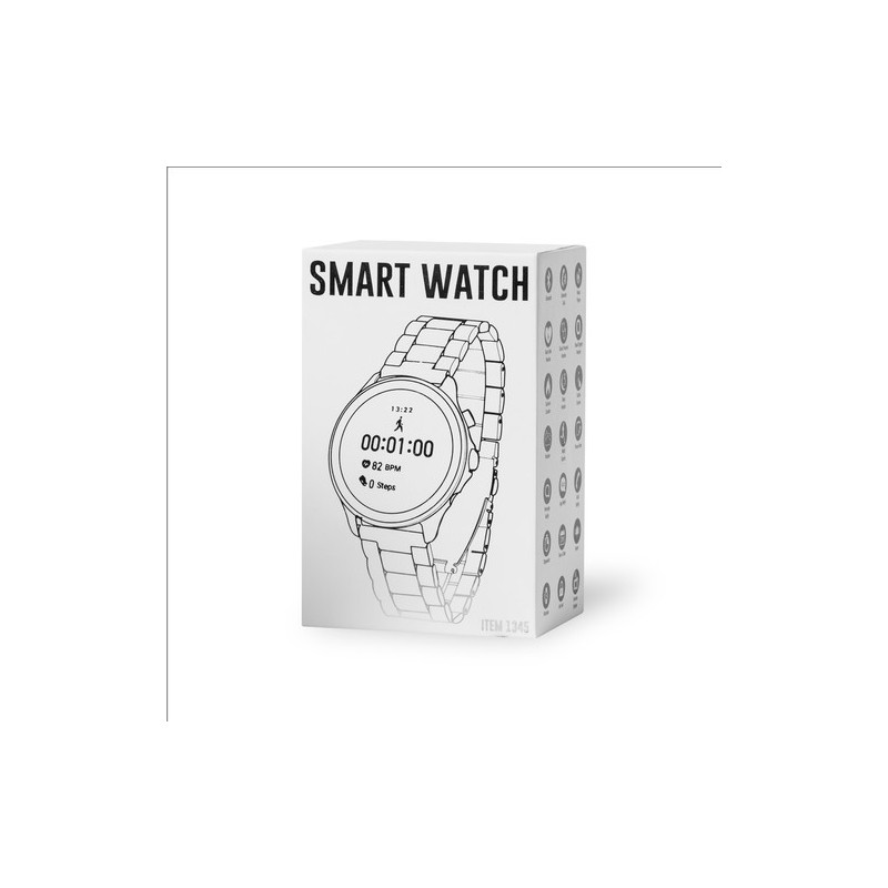 Montre Intelligente Personnalisée Éco-responsable Dant Matières : acier inoxydable Couleurs : argenté impression logo haute qual