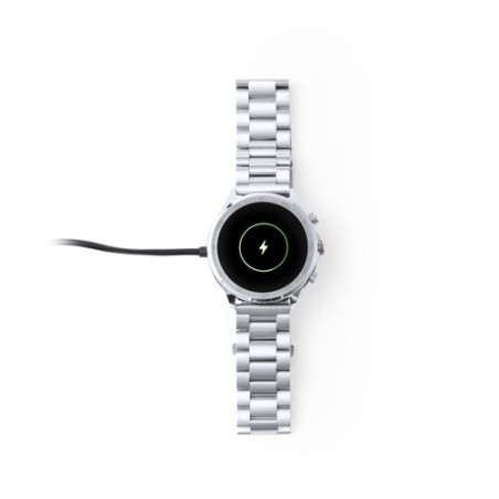 Montre Intelligente Personnalisée Éco-responsable Dant Matières : acier inoxydable Couleurs : argenté objet publicitaire robuste