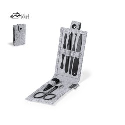 Set Éco-responsable Pratique de Manucure Lacky - Cadeau Personnalisé pas cher Matières : PET recyclé Couleurs : gris 2