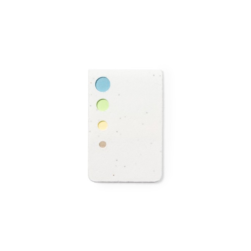 Bloc Notes Éco-responsable Ensemencé Personnalisé Amenti - Pratique et Abordable Couleurs : blanc