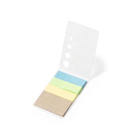 Bloc Notes Éco-responsable Ensemencé Personnalisé Amenti - Pratique et Abordable Couleurs : blanc goodies publicitaire événement