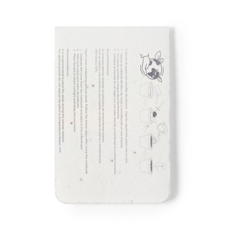 Bloc Notes Éco-responsable Ensemencé Personnalisé Amenti - Pratique et Abordable Couleurs : blanc livraison express 24h 48h