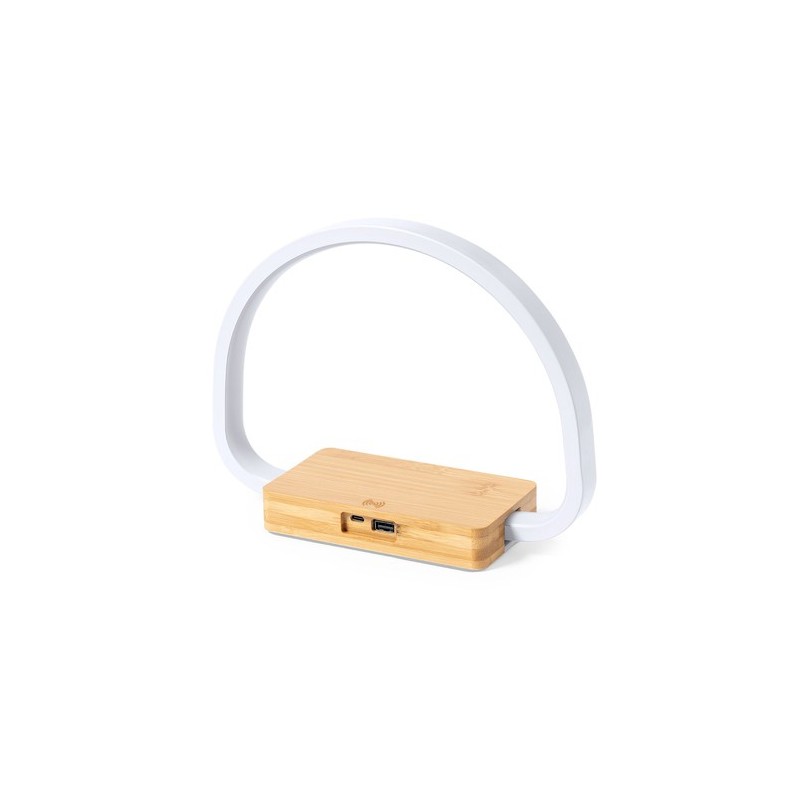 Lampe Chargeur Éco-responsable et Pratique Personnalisée - Labrum Matières : bambou personnalisable avec votre logo