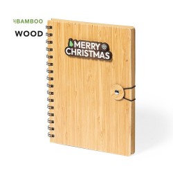 Cahier Éco-responsable à Anneaux Personnalisé pas cher Mossel Matières : bambou