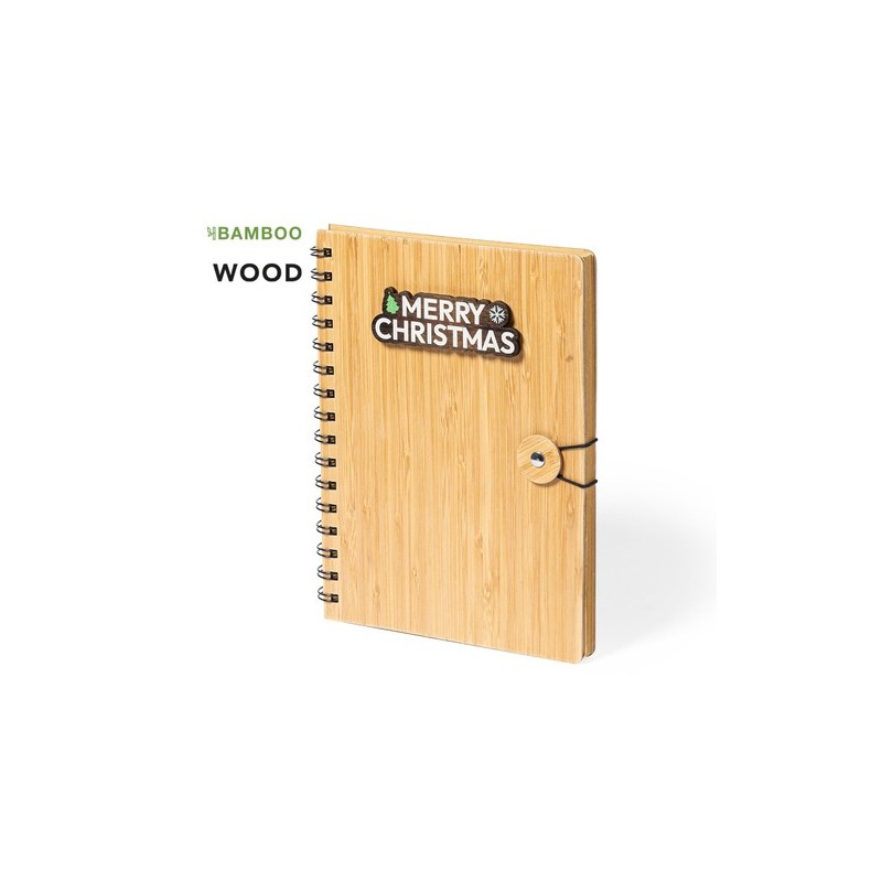 Cahier Éco-responsable à Anneaux Personnalisé pas cher Mossel Matières : bambou