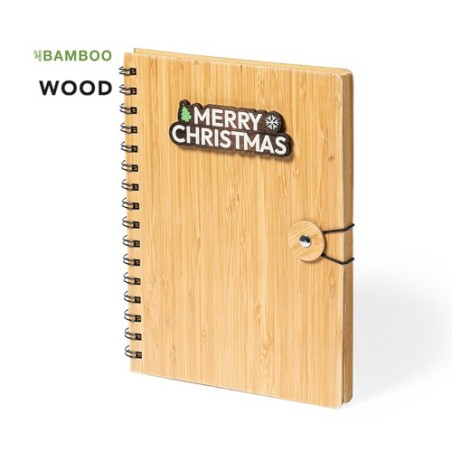 Cahier Éco-responsable à Anneaux Personnalisé pas cher Mossel Matières : bambou