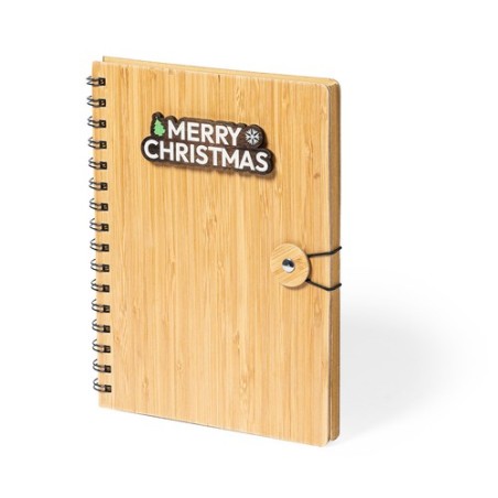 Cahier Éco-responsable à Anneaux Personnalisé pas cher Mossel Matières : bambou goodies publicitaire événementiel