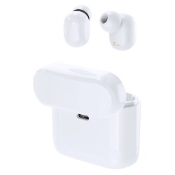 Écouteurs sans Fil Éco-responsables et Personnalisés Élégants Baksen Couleurs : blanc impression haute définition