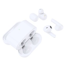 Écouteurs sans Fil Éco-responsables et Personnalisés Élégants Baksen Couleurs : blanc marquage laser ultra précis