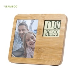Station Météo Personnalisée Pratique Porte Photos - Krent Matières : bambou