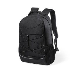 Sac à Dos Éco-responsable et Fonctionnel Personnalisé pas cher - Berny Couleurs : noir Matières : polyester recyclé