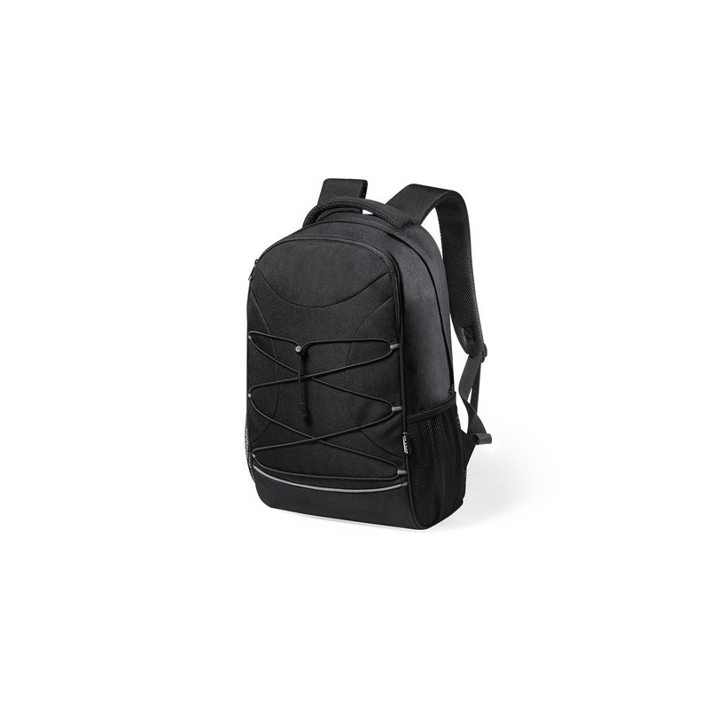Sac à Dos Éco-responsable et Fonctionnel Personnalisé pas cher - Berny Couleurs : noir Matières : polyester recyclé