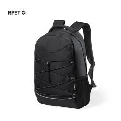 Sac à Dos Éco-responsable et Fonctionnel Personnalisé pas cher - Berny Couleurs : noir Matières : polyester recyclé 2