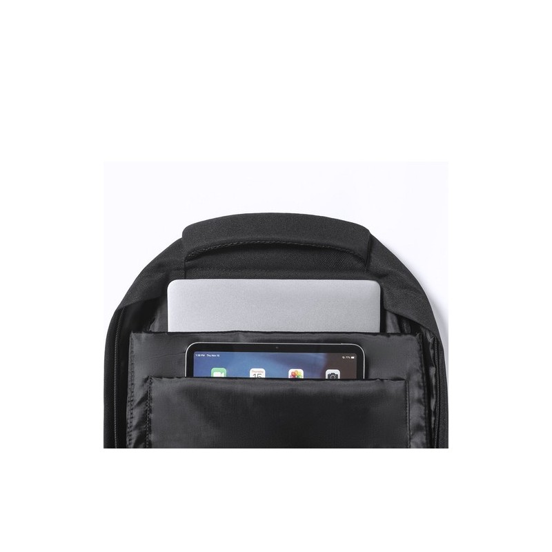 Sac à Dos Éco-responsable et Fonctionnel Personnalisé pas cher - Berny Couleurs : noir Matières : polyester recyclé goodies publ