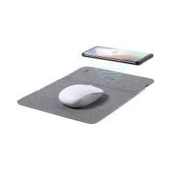 Tapis Souris Chargeur Éco-responsable Personnalisé pas cher - Kimy Matières : polyester Couleurs : gris impression haute définit