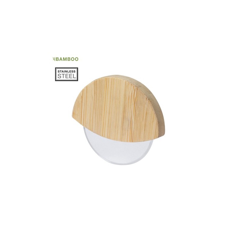 Ustensile de Cuisine Éco-responsable Coupe-Pizzas Personnalisé Titox pas cher Matières : bambou