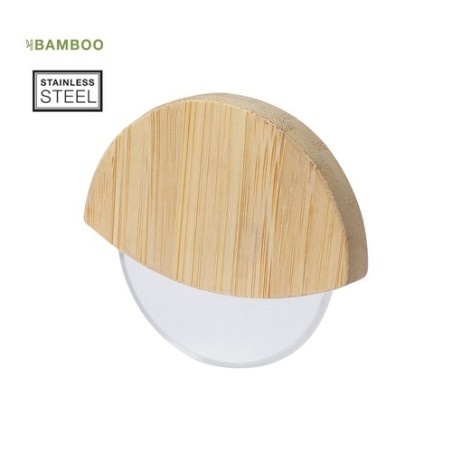 Ustensile de Cuisine Éco-responsable Coupe-Pizzas Personnalisé Titox pas cher Matières : bambou
