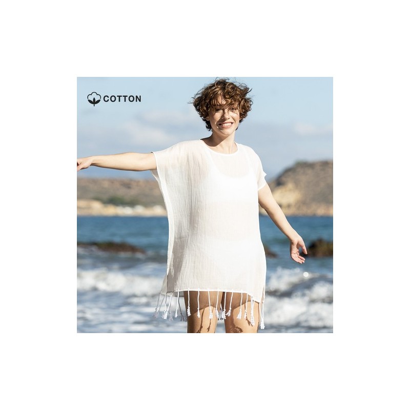 Kaftan Roseux Pas Cher Personnalisé en Mode Matières : coton Couleurs : blanc personnalisable avec votre logo