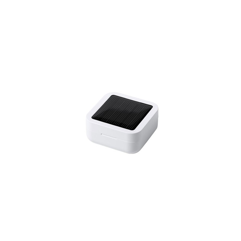 Écouteurs Bluetooth solaires personnalisés pas chers - Vinzer Couleurs : blanc goodies publicitaire événementiel