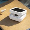 Écouteurs Bluetooth solaires personnalisés pas chers - Vinzer Couleurs : blanc marquage laser ultra précis