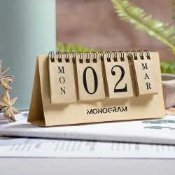 Calendrier  personnalisé perpétuel - Gadner pratique pas cher Matières : carton recyclé impression haute définition