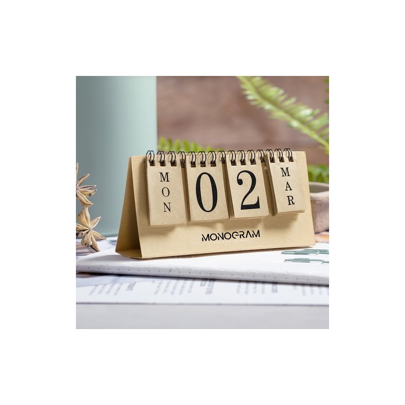 Calendrier  personnalisé perpétuel - Gadner pratique pas cher Matières : carton recyclé impression haute définition