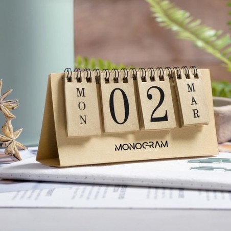 Calendrier  personnalisé perpétuel - Gadner pratique pas cher Matières : carton recyclé impression haute définition