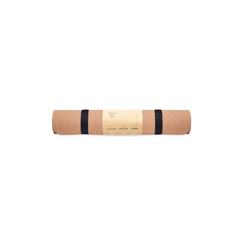 Tapis de yoga  en liège - SAVASANA Matières : liège Couleurs : beige personnalisable avec votre logo