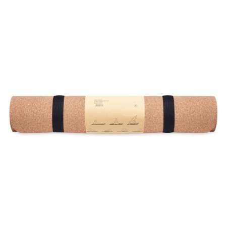Tapis de yoga  en liège - SAVASANA Matières : liège Couleurs : beige personnalisable avec votre logo
