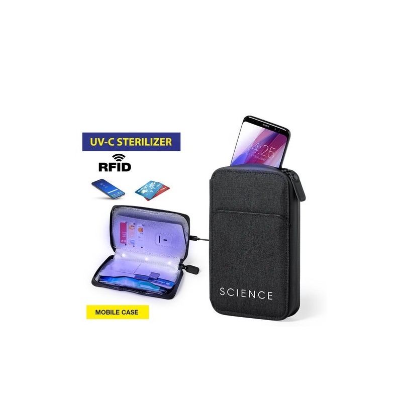 Organiseur UV Stérilisateur Personnalisé - Boxny Matières : polyester Couleurs : noir personnalisable avec votre logo