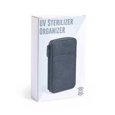 Organiseur UV Stérilisateur Personnalisé - Boxny Matières : polyester Couleurs : noir objet publicitaire robuste