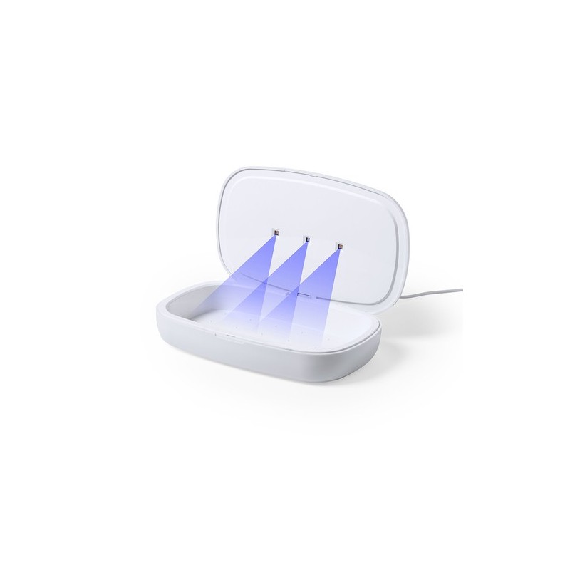 Stérilisateur UV Éco-responsable et Chargeur Sans Fil Personnalisé - Halby Couleurs : blanc