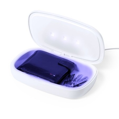 Stérilisateur UV Éco-responsable et Chargeur Sans Fil Personnalisé - Halby Couleurs : blanc impression haute définition