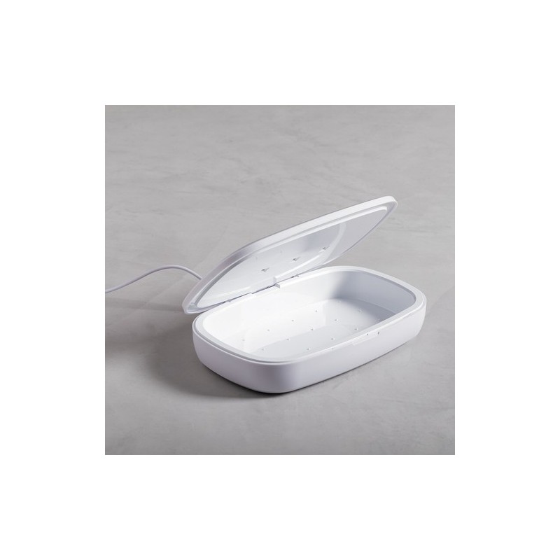 Stérilisateur UV Éco-responsable et Chargeur Sans Fil Personnalisé - Halby Couleurs : blanc livraison express 24h 48h