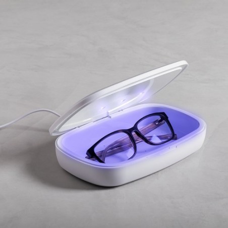 Stérilisateur UV Éco-responsable et Chargeur Sans Fil Personnalisé - Halby Couleurs : blanc accessoire événementiel unique