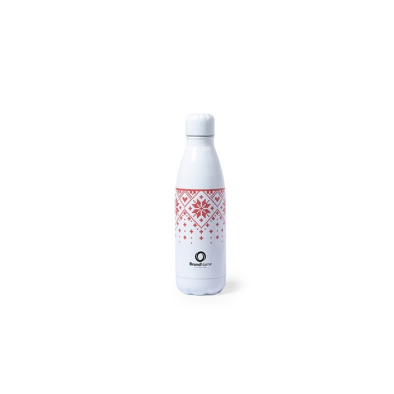 Bidon Personnalisé Publicitaire 500ml - Yalok Matières : acier inoxydable Couleurs : rouge marquage laser ultra précis