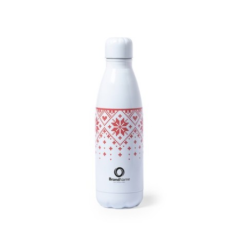 Bidon Personnalisé Publicitaire 500ml - Yalok Matières : acier inoxydable Couleurs : rouge marquage laser ultra précis