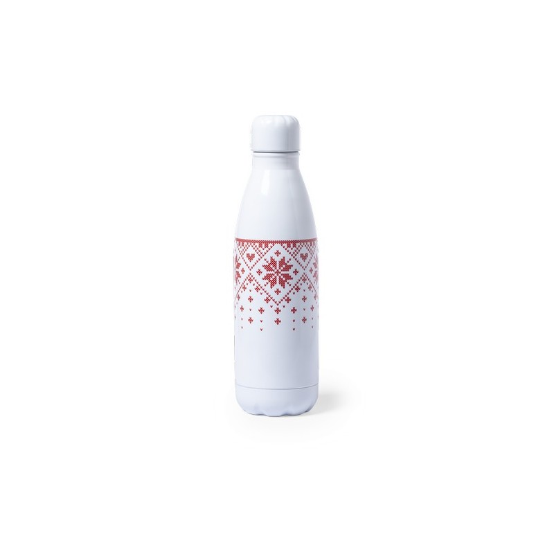 Bidon Personnalisé Publicitaire 500ml - Yalok Matières : acier inoxydable Couleurs : rouge cadeau collaborateur premium