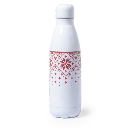 Bidon Personnalisé Publicitaire 500ml - Yalok Matières : acier inoxydable Couleurs : rouge cadeau collaborateur premium
