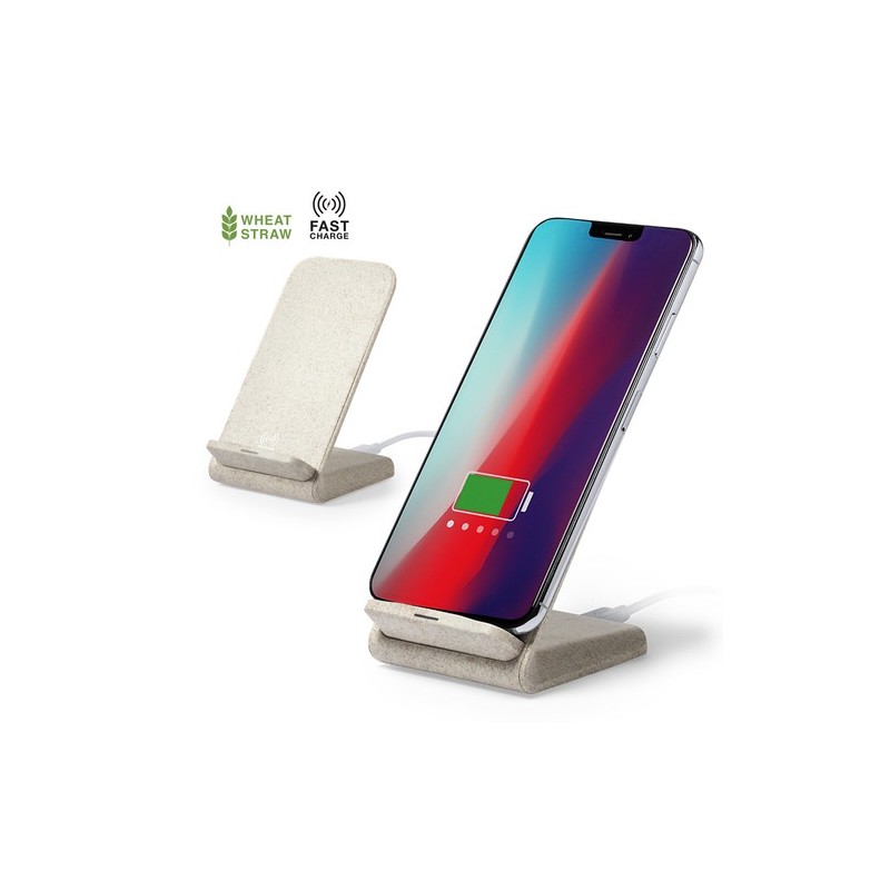 Chargeur Éco-Friendly Induction Personnalisé Pas Cher Birniax Matières : ABS Couleurs : naturel cadeau entreprise pas cher