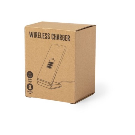 Chargeur Éco-Friendly Induction Personnalisé Pas Cher Birniax Matières : ABS Couleurs : naturel objet promotionnel éco-responsab