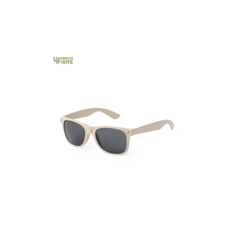 Lunettes de soleil personnalisées avec protection UV400 - Kilpan Matières : fibre de bambou Couleurs : naturel personnalisable a