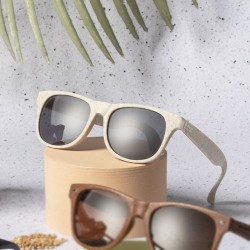 Lunettes de soleil personnalisées avec protection UV400 - Kilpan Matières : fibre de bambou Couleurs : naturel impression haute 