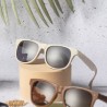 Lunettes de soleil personnalisées avec protection UV400 - Kilpan Matières : fibre de bambou Couleurs : naturel impression haute 