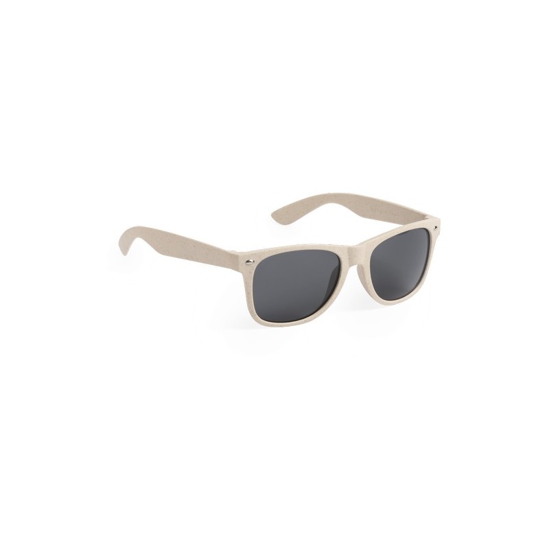 Lunettes de soleil personnalisées avec protection UV400 - Kilpan Matières : fibre de bambou Couleurs : naturel marquage laser ul